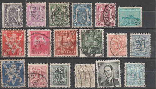 BELGIUM SELECTION BID PER STAMP TO TAKE ALL CARD EXCLUDED