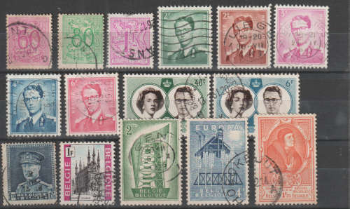 BELGIUM SELECTION BID PER STAMP TO TAKE ALL CARD EXCLUDED