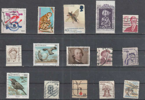 WORLD SELECTION BID PER STAMP TO TAKE ALL CARD EXCLUDED