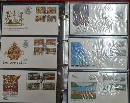FIRST DAY COVER ALBUM FULL 69 COVERS 11 FIRST DAY SHEETS BOPHUTHATSWANA/CISKEI