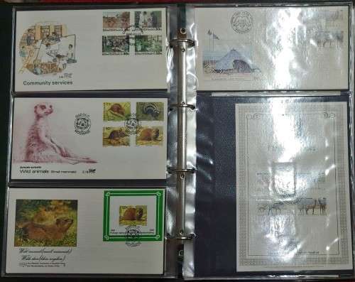 FIRST DAY COVER ALBUM FULL 69 COVERS 11 FIRST DAY SHEETS BOPHUTHATSWANA/CISKEI
