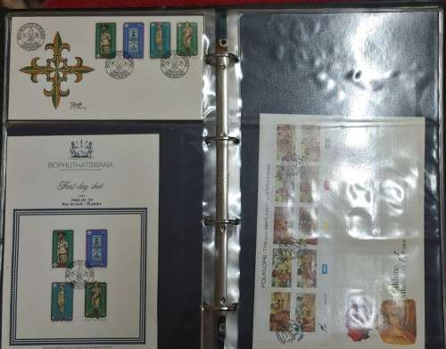 FIRST DAY COVER ALBUM FULL 69 COVERS 11 FIRST DAY SHEETS BOPHUTHATSWANA/CISKEI