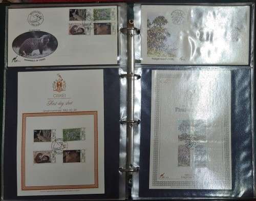 FIRST DAY COVER ALBUM FULL 69 COVERS 11 FIRST DAY SHEETS BOPHUTHATSWANA/CISKEI