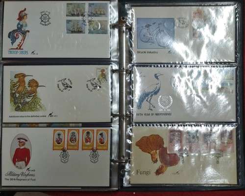 FIRST DAY COVER ALBUM FULL 69 COVERS 11 FIRST DAY SHEETS BOPHUTHATSWANA/CISKEI