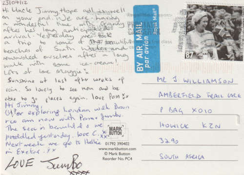 USED POST CARD WITH RARE POSTAL HISTORY