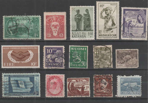 WORLD SELECTION BID PER STAMP TO TAKE ALL CARD EXCLUDED