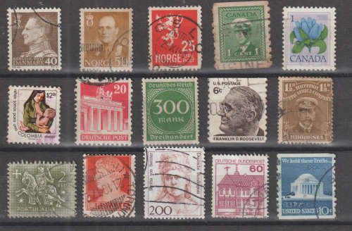 WORLD SELECTION BID PER STAMP TO TAKE ALL CARD EXCLUDED