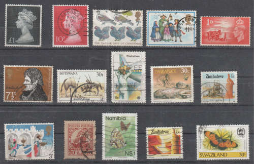 WORLD SELECTION BID PER STAMP TO TAKE ALL CARD EXCLUDED