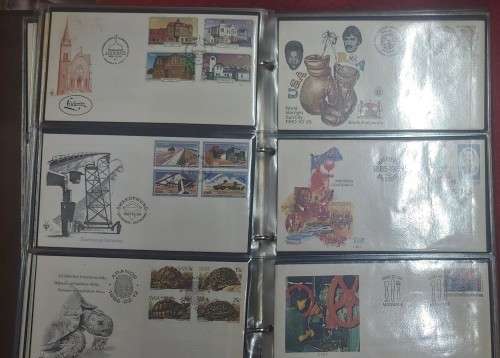 FIRST DAY COVER ALBUM PACKED WITH 120 VARIOUS COVERS BARGAIN 20 PAGES OF 6 COVERS