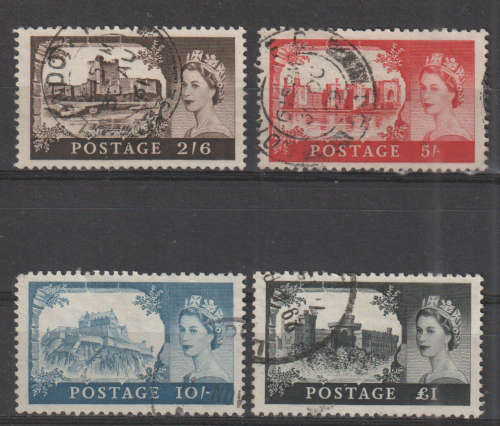 ENGLAND 1955 -1958 Castles  ULH SG 595A-8A CV R264