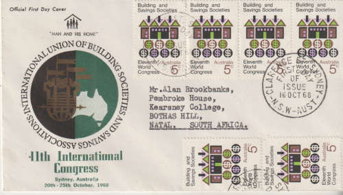 POSTAL HISTORY AUSTRALIA INTERNATIONAL CONGRESS 1968