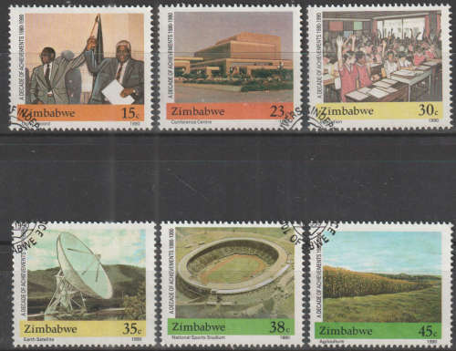 ZIMBABWE 1990 The 10th Anniversary of Independence UNH SG 786-791