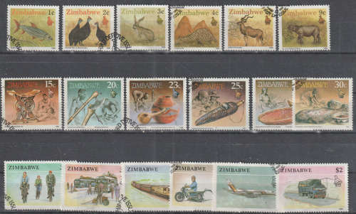 ZIMBABWE 1990 definitive series UNH SG 768-785