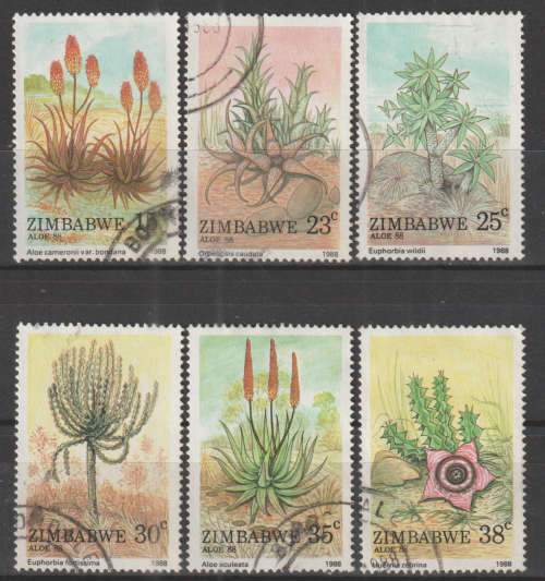 ZIMBABWE 1988 Aloes UNH SG 734-9