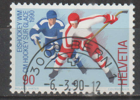 SWITZERLAND 1990 Ice Hockey World Championships  CTO SG 1190