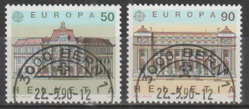 SWITZERLAND 1990 EUROPA Stamps - Post Offices CTO SG 1209-10