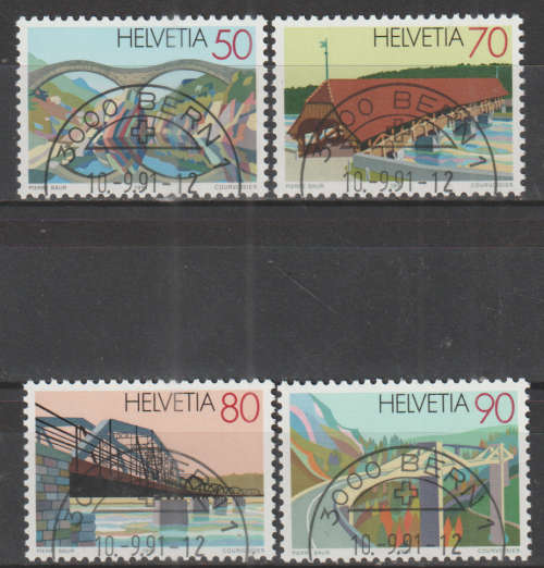SWITZERLAND 1991 Bridges CTO SG 1231-4