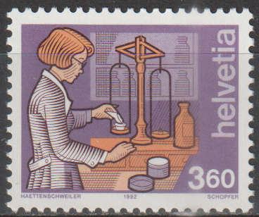 SWITZERLAND 1992 Trades UMM SG 1171