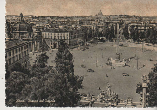 OLD MINT BLACK AND WHITE PHOTO POST CARD ROME