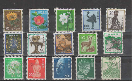 JAPAN SELECTION BID PER STAMP TO TAKE ALL CARD EXCLUDED