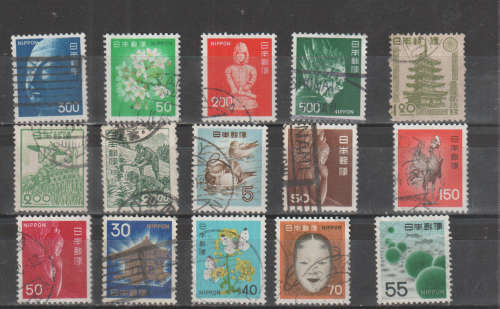 JAPAN SELECTION BID PER STAMP TO TAKE ALL CARD EXCLUDED
