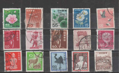 JAPAN SELECTION BID PER STAMP TO TAKE ALL CARD EXCLUDED