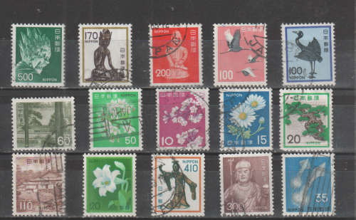 JAPAN SELECTION BID PER STAMP TO TAKE ALL CARD EXCLUDED