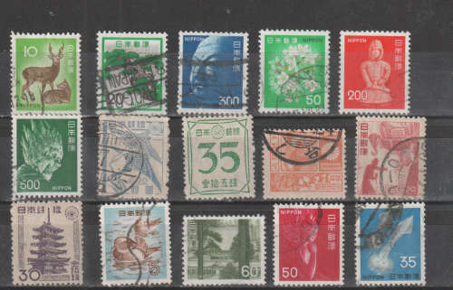 JAPAN SELECTION BID PER STAMP TO TAKE ALL CARD EXCLUDED