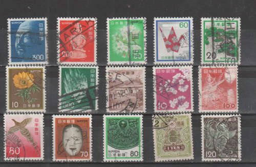 JAPAN SELECTION BID PER STAMP TO TAKE ALL CARD EXCLUDED