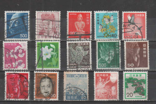 JAPAN SELECTION BID PER STAMP TO TAKE ALL CARD EXCLUDED