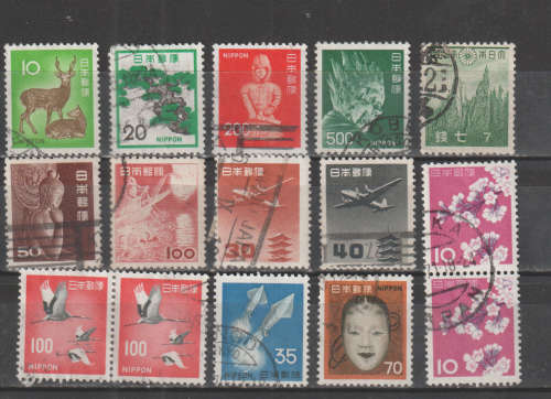 JAPAN SELECTION BID PER STAMP TO TAKE ALL CARD EXCLUDED