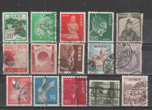 JAPAN SELECTION BID PER STAMP TO TAKE ALL CARD EXCLUDED