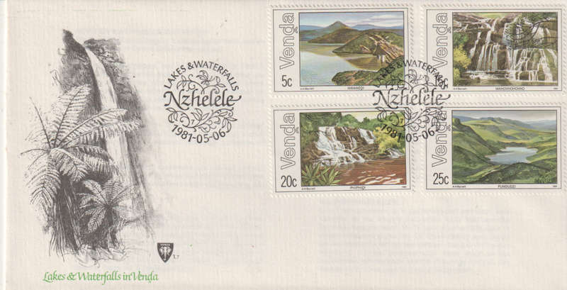VENDA FDC 1981 Lakes and Waterfalls