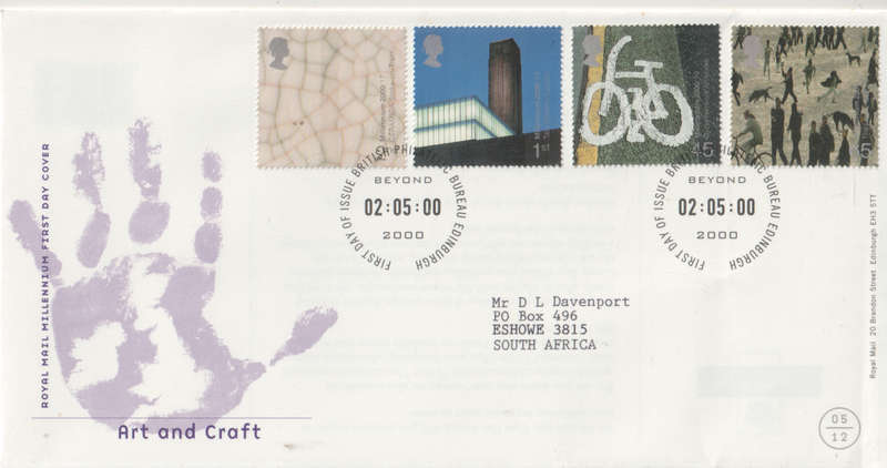 ENGLAND FDC  2000 Art and Craft CV R96