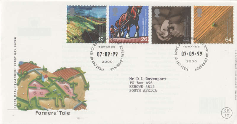 ENGLAND FDC 1999 Farmers CV R78