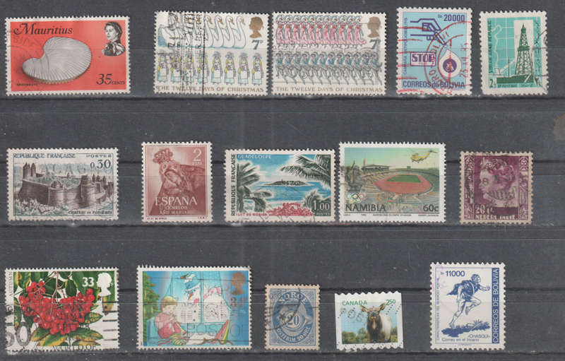 WORLD SELECTION BID PER STAMP TO TAKE ALL CARD EXCLUDED