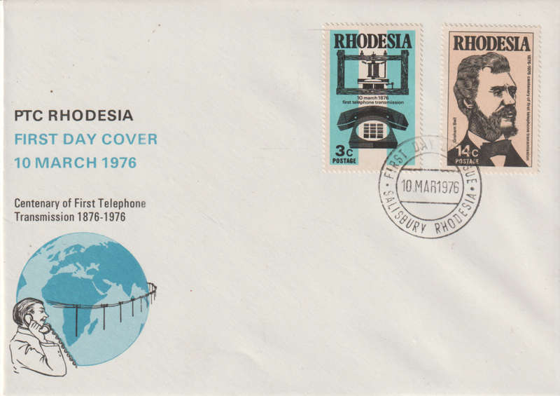RHODESIA FDC 1976 FIRST TELEPHONE CLEAN COVER