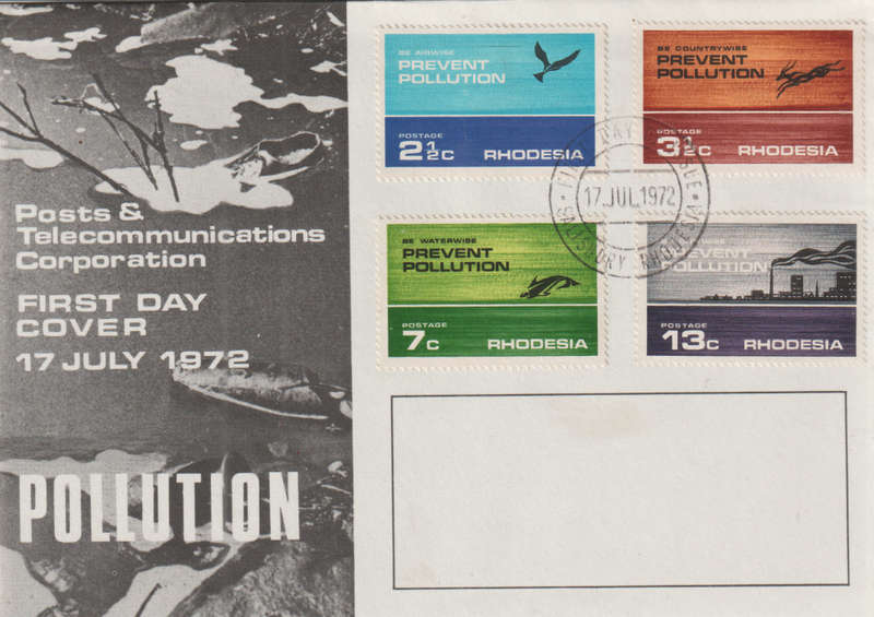 RHODESIA FDC 1972 POLLUTION