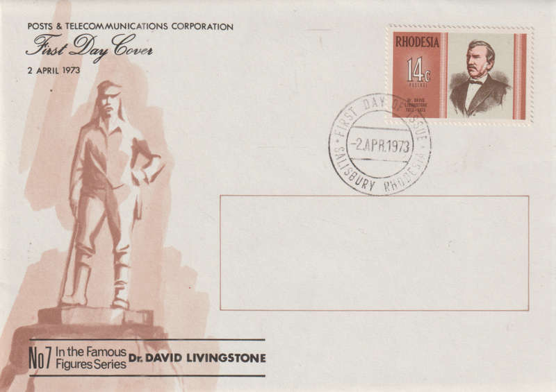 RHODESIA FDC 1973 DR. DAVID LIVINGSTONE