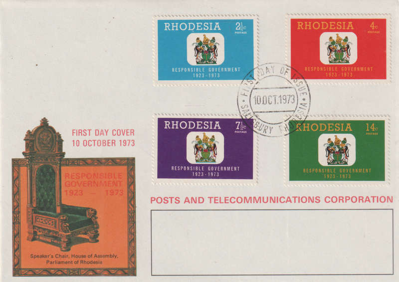 RHODESIA FDC 1973 RESPONSIBLE GOVERNMENT