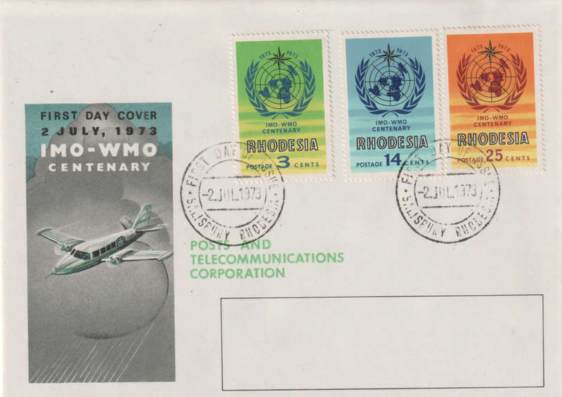 RHODESIA FDC 1973 IMO-WMO CENTENARY
