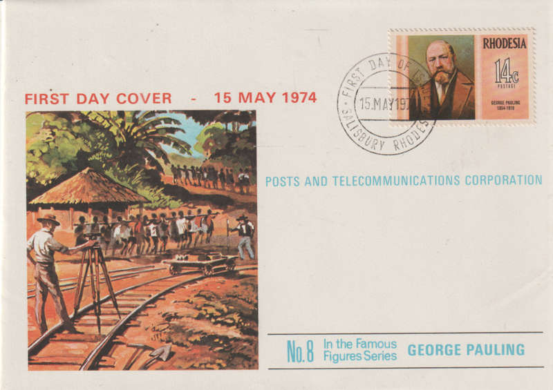RHODESIA FDC 1974 GEORGE PAULING
