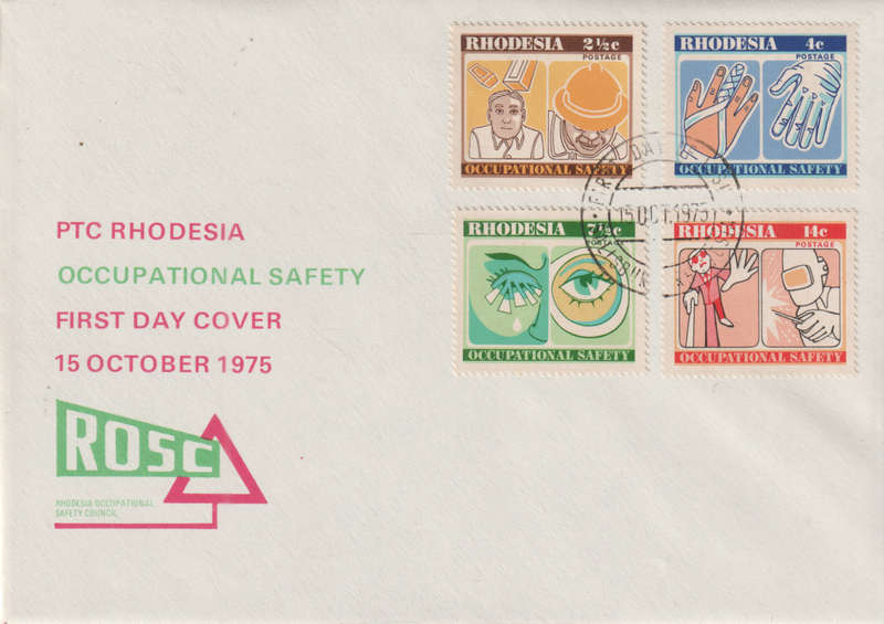 RHODESIA FDC 1975 OCCUPATIONAL SAFTEY