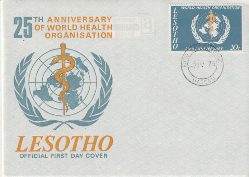 Lesotho World Health Organisation 25th Anniversary 20c Stamp 1973