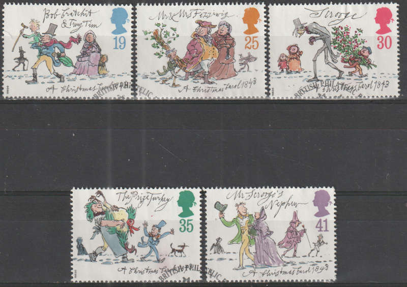 ENGLAND 1993 Christmas Stamps - `A Christmas Carol` by Charles Dickens UNH SG 1790-4