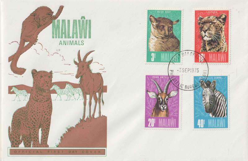 MALAWI 1975 FDC MALAWI ANIMALS