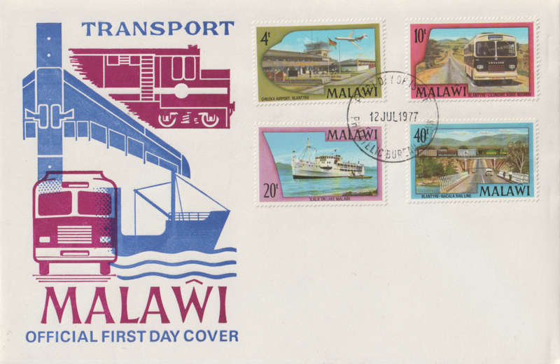 MALAWI 1977 FDC TRANSPORT