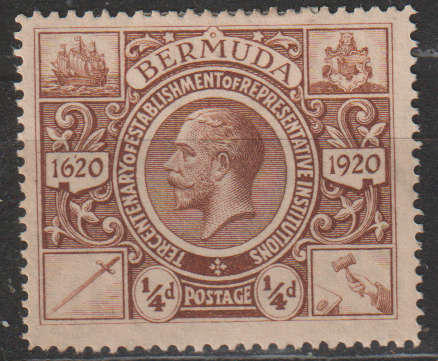 BERMUDA 1921 The 300th Anniversary of Local Representive Institutions MM SG 74