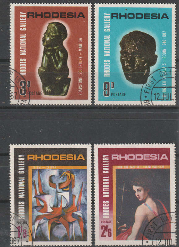 RHODESIA 1967 The 10th Anniversary of Opening of Rhodes National Gallery  ULH SG 414-7