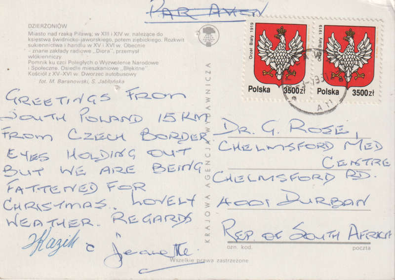 USED POST CARD POLAND